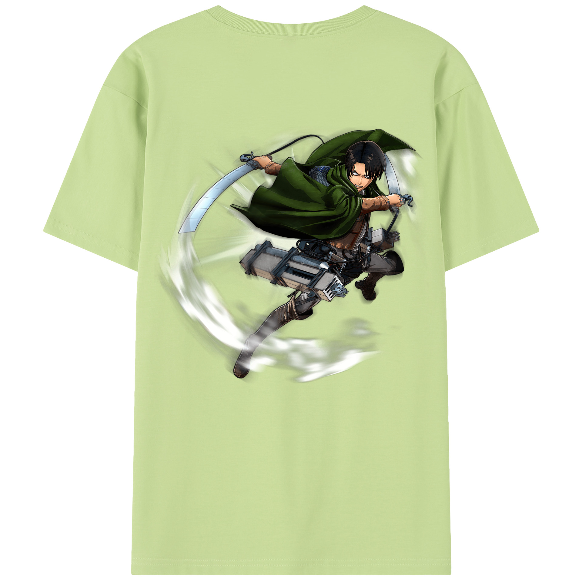 （画像用） 進撃の巨人 リヴァイ·アッカーマン Attack on Titan Levi Ackerman 綿100％半袖Tシャツ（背面プリント）